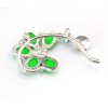 New Fashion Charming Silver Plated Alloy 3 Colors Option Resin Gem Crystal Flower Ear Cuff Earring E-2094