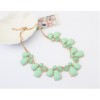 New Arrival Korean Style Gold Plated Alloy Colorful Resin Drop Choker Necklace For Summer N-3027