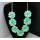 Europe Style gold plated chain big resin flower rhinestone necklace N-3028