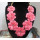 Europe Style gold plated chain big resin flower rhinestone necklace N-3028
