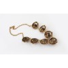 Europe Style Vintage gold alloy red rhinestone leopard tiger necklace N-3407