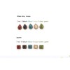 New Fashion Korean Style Gold Plated Alloy 5 Colors Resin Gem Square Drop Ear Stud Earrings E-2096