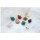 New Fashion Korean Style Gold Plated Alloy 5 Colors Resin Gem Square Drop Ear Stud Earrings E-2096