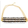 New Arrival European Style Gold Plated Alloy Colorful Resin Beads Choker Double Chain Necklace N-3029
