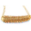 New Arrival European Style Gold Plated Alloy Colorful Resin Beads Choker Double Chain Necklace N-3029