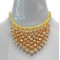 New Arrival European Style Gold Plated silk clear zircon handmade choker  Necklace N-3033