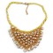 New Arrival European Style Gold Plated silk clear zircon handmade choker  Necklace N-3033