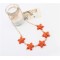 New Fashion gold plated alloy resin gem beads orange flower pendant necklace N-3035