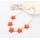New Fashion gold plated alloy resin gem beads orange flower pendant necklace N-3035