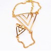 New Korean Style Gold/Silver Plated Alloy Hollow Out Triangle Ring Bracelet Set B-0303