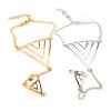 New Korean Style Gold/Silver Plated Alloy Hollow Out Triangle Ring Bracelet Set B-0303