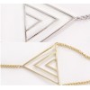 New Korean Style Gold/Silver Plated Alloy Hollow Out Triangle Ring Bracelet Set B-0303