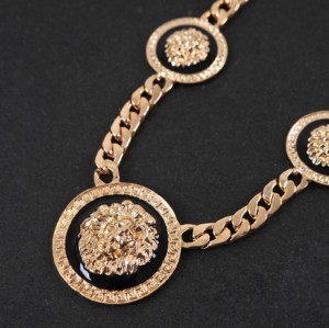 New  Fashion Style Vintage Lion Head Statement Necklace bracelet  Set S-0071