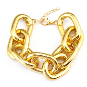 New Fashion European Style Silver/Gold Plated Alloy  Link Hoop Chain choker Necklace Bracelet Set S-0070