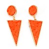 New Fashion Gold Plated Alloy Candy Color Enamel Round Triangle Ear Stud Earrings E-2099