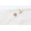 New Design Hot Sale Korean Style Gold Plated Alloy  Rhinestone  Ear Stud Earrings E-2107