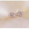 New Design Hot Sale Korean Style Gold Plated Alloy  Rhinestone  Ear Stud Earrings E-2107