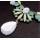 New Europe Style Jewelry Gold Plated Acrylic Fresh rhinestone crystal powder enamel water droplets necklace N-3037