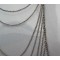 New Fashion Gun Black Plated Alloy Multilayer Tassel Double Chains Necklace N-3054