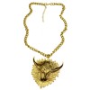 New vintage style clear rhinestone yak ox pendant Necklace N-3412