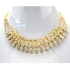 New Fashion Korean Style Gold Gunblack Silver Plated Alloy Clear Crystal Rhinestone Choker Necklace N-1603