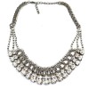 New Fashion Korean Style Gold Gunblack Silver Plated Alloy Clear Crystal Rhinestone Choker Necklace N-1603