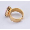 New Fashion Gold Plated Alloy drop crystal opened RIng 5 colors R-1087