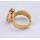 New Fashion Gold Plated Alloy drop crystal opened RIng 5 colors R-1087