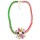 New Korean Style Gold  plated link ribbon chain crystal flower pendant Choker Necklace N-3041