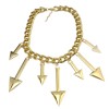 New Fashion European Punk Style Gold Plated Alloy Link Chian Arrow Tassel Choker Necklace N-4267