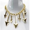 New Fashion European Punk Style Gold Plated Alloy Link Chian Arrow Tassel Choker Necklace N-4267
