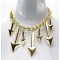 New Fashion European Punk Style Gold Plated Alloy Link Chian Arrow Tassel Choker Necklace N-4267