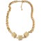 New Europe Style Gold  plated link chain cube pendant Choker Necklace N-4269