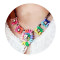 New Arrival Jewelry gun black metal Colorful Acrylic crystal Flower Statement Choker Necklaces N-3046