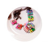 New Arrival Jewelry gun black metal Colorful Acrylic crystal Flower Statement Choker Necklaces N-3046
