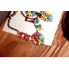 New Arrival Jewelry gun black metal Colorful Acrylic crystal Flower Statement Choker Necklaces N-3046