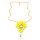 New Charming rose/yellow Colour Resin Gem Crystal Gold Plated Alloy Choker Necklace N-3045