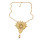 New Charming rose/yellow Colour Resin Gem Crystal Gold Plated Alloy Choker Necklace N-3045