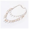 New Fashion European Silver Plated Alloy Multilayer Skull Crosses Choker Necklace N-3043