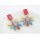 E-2113 New Europe Style Exaggerated Fashion Temperament of Fluorescent Gorgeous Sunflower Metal Stud Earrings
