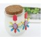 E-2113 New Europe Style Exaggerated Fashion Temperament of Fluorescent Gorgeous Sunflower Metal Stud Earrings