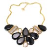 N-3048 New European Style Gold Plated Alloy Resin Acrylic Drop Square Choker Necklace