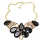 N-3048 New European Style Gold Plated Alloy Resin Acrylic Drop Square Choker Necklace
