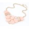 N-3048 New European Style Gold Plated Alloy Resin Acrylic Drop Square Choker Necklace
