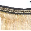 Gothic  Black Ribbon choker chain gold  tassels choker  Necklace adjustable N-1057