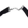 Gothic  Black Ribbon choker chain gold  tassels choker  Necklace adjustable N-1057