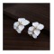 E-2111 New Korean  Style Pure Delicate Rhinestone Gardenia  Alloy Enamel Stud Earrings