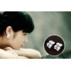 E-2111 New Korean  Style Pure Delicate Rhinestone Gardenia  Alloy Enamel Stud Earrings