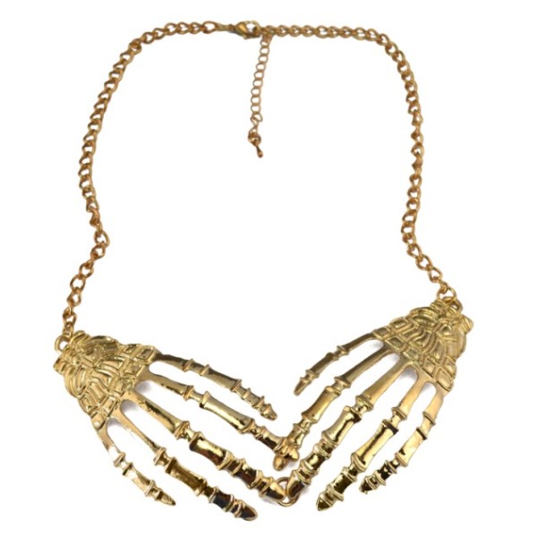 N-2908 Fashion Punk Skull  Claws Choker Collar Necklace
