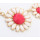 S-0079 New  Korea Stylle Summer joker Pink/Yellow/Blue Glazed Fresh and Sweet Sunflower gold Metal Necklace Ear Stud Earrings Set